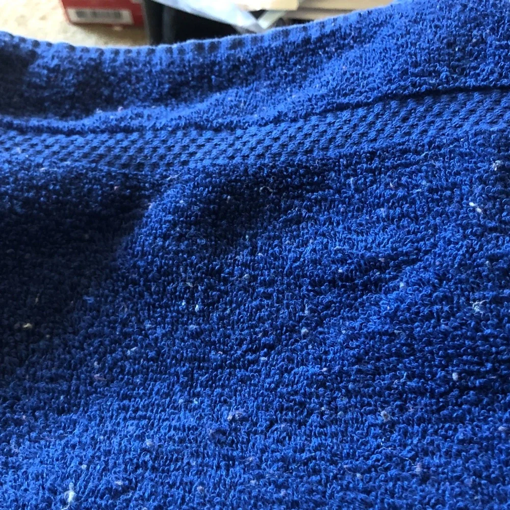 Cozy Navy Blue Terry hand towel Fabric